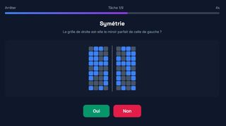 Exemple de question mémoire de travail (Aon gridChallenge)