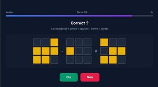Exemple de question mémoire de travail (Aon gridChallenge)