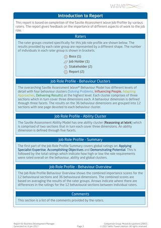 Saville Wave Job Profiler - Exemple de rapport page 3
